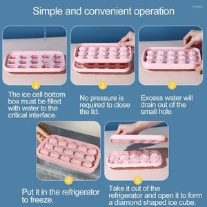 Baking Moulds 1 Set Durable Ice Ball Maker Easy To Clean Tray Mold Easily Demold Cube Making Box Scoop Kit DIY