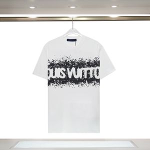 Mężczyźni Kobiety stylistki T-shirty 23SS Fashion Gypsophila Gradient Drukuj Hip Hop Streetwear Tees Męski projektant Tshirt Man Casual Cotton Crew Szyja S-2xl