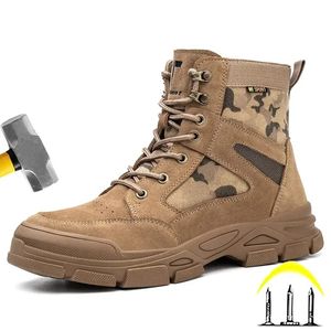 Stiefel Sicherheitsschuhe Herren High Top Arbeitssneaker Stahlkappe Antismash Pannensicher Unzerstörbar 231108