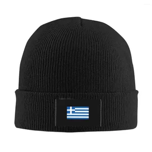 ベレットギリシャの旗の頭蓋骨男性のためのビーニーキャップ