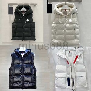 Designer de luxo Mens Coletes Mulheres Bordado Crachá Engrossado Quente Para Baixo Tanque Top Casal Solto Casual Inverno Puffer Colete Copvv7