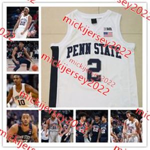 Penn State Jersey 4 Puff Johnson 3 Nick Kern Jr. 21 Rayquawndis Mitchell 11 Leo O'Boyle 22 Qudus Wahab Penn State Nittany Lions Basketball koszulki