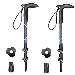 Kayak Kutupları Teleskopik Açık Yürüyüş Kutupları Nordic Baston Karbon Fiber Kayak Kampı Trekking Stick Retractable Yürüyüş Personeli 0.46-1m 0.2kg 231109