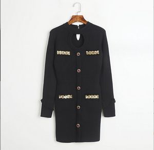 1103 2023 Осенний брендовый свитер в одном стиле с длинными рукавами, кардиган с круглым вырезом, черный, белый, хаки, женская одежда, женская одежда высокого качества dl