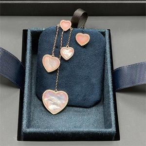 lusso Un marchio amore cuore orecchini di design da donna fascino perla elegante cuori rosa diamante arcterxy aretes brincos orecchini orecchino orecchini anelli gioielli