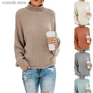 Women's Sweaters Sweater Female 2023 Autumn/Winter New Loose High Neck Pullover Large Sweater Female T231109