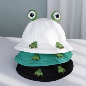 Czapki kapelusze kobiety moda żaba wiadra czapka letnia kapelusz żeńskie dziecko żaba rybacka koreańska dzika słodka kapelusz słoneczny wielkie oczy kubełko kapelusz 231109