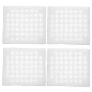 PANS 4PCS Codornos de codornos para ovos para pequenos ovos Fantasia ou barragem de armazenamento de armazenamento Recipiente detém 54 BRANCO