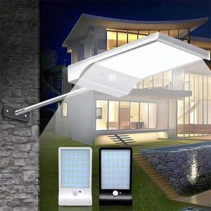 Luzes de parede solares 36/48 led luz de energia solar pir sensor movimento ip65 à prova dip65 água ao ar livre lâmpada luz rua jardim quintal parede q231109