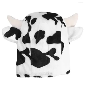Cat Costumes Pet Dog Cow Transformation Hat Halloween Decor Plush Shaped Cap Cosplay Costume Cowboy Party Ornament Shearing