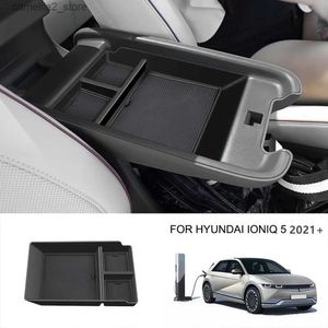 Hyundai Ioniq 5 2021+ Central Armrest Storage Box Center Console Console Tray Stawing Cidy Car Accessories Q231109のカーオーガナイザー