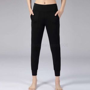 LL Lemon Yoga Naked Feel Loose Fit Sport Yoga Pants Workout Joggers Women Elastic Workout Gym Leggings With Two Side Pocket