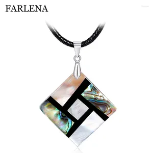 Anhänger Halsketten FARLENA Schmuck Handgenähte Natürliche Muschel Geometrische Form Halskette Für Frauen Männer Mode Unisex