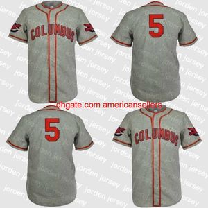 Maglie da baseball Columbus Red Birds 1950 Road Jersey Camicia Personalizzata Uomo Donna Gioventù Qualsiasi nome e numero Doppia cucitura