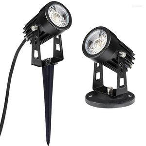 Lâmpada de gramado arb spike luz 12v 110V 220V IP 65 Viária à prova d'água Lâmpada de jardim de jardim 5W 3W Decor Paisagem RGB