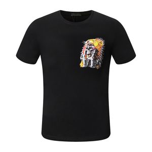 23SS Phillip Men's T-shirts Designer PP Skull Diamond Plain Printing T Shirt Kort ärm Dollar Brown Bear Brand Tee O-Neck High Quality Skulls Streetwear Tshirt 1066