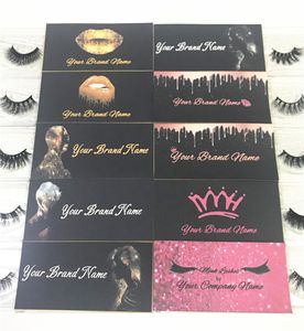 Eyelash Packaging Box -logotyp för privat klistermärke Etikett som används för Mink Lashes Natural 3D Mink Eyelashes False Lashes3815492