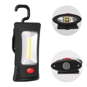 Magnetic Working Flashlight Folding Hook Pocket Torch 2 Mode COB LED Handy Lamp Camping Tent Light Emergency Inspection