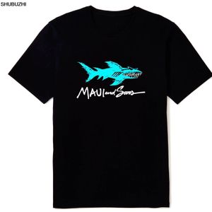 T-shirts masculinos Ilha Maui e Son Shark Men's Black T-shirt Tamanho S-5xl Reprodução de verão Brand Brand Fitness Building 230410