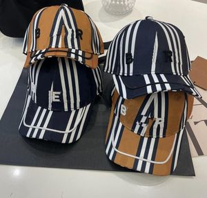 23SS Luxury Brand Letter Designer Casquette Caps Fashion Striped Men Women Baseball Cap Cappello Sun Hat Hip Hop Classic Men's Capone 4 Colore