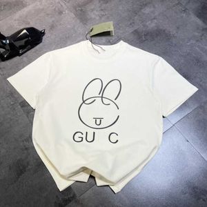 Designer summer women t shirt 2023 Summer High Version Loose Simple Unisex Cartoon Letter Couple Round Neck Sleeve T-Shirt