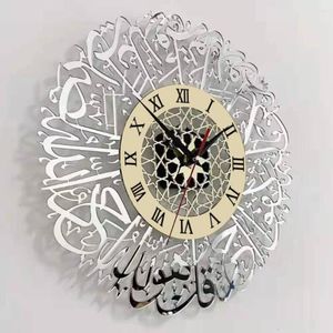 Wall Clocks 30cm Acrylic Mirror Clock Art Stickers Home Decor Office Living Room Bedroom Quartz Needle Silver Gold