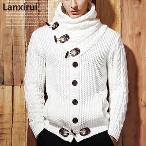 Men's Sweaters Men Sweater Knitted Autumn Winter Casual Cardigans Collar Knitwear Knitting Jumpers Buttons Black White XXxl