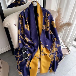 Scarves Luxury Women Cashmere Scarf Shawl Wrap Design Print Winter Warm Blanket Hijab Poncho Capes Female Thick Bufanda 2023
