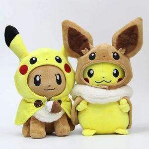 Cute Cape pika Plush Toys Dolls Stuffed Anime Birthday Gifts Home Bedroom Decoration