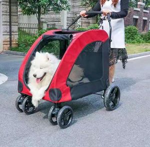 犬のカーシートは、大型犬ベビーカーのペット猫高齢者トロリーライト折りたたみ折りたたみ式キャリアをカバーしています70kg