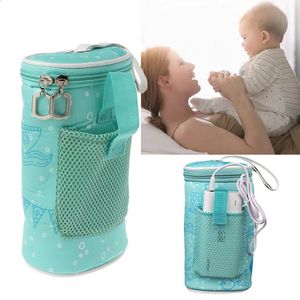 Bottle Warmers Sterilizers# USB Baby Bottle Warmer Heater Insulated Bag Travel Cup Portable In Car Heaters Drink Warm Milk Thermostat Bag For Feed born 231109