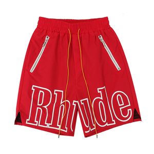 Rhude Desinger Kurze Mode Sporthose Herren Damen Ledershorts US-Größe 520889S-XL