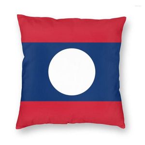 Pillow Luxury Laos Flag Throw Case Decoration Custom Cover 45x45 Pillowcover For Sofa