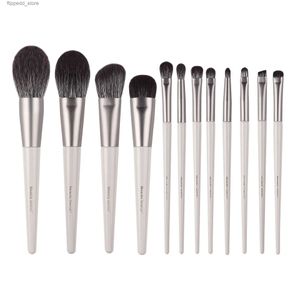 Makeup Brushes 9/12pcs/set Grey Powder Makeup Brushes set Blush Make up Brush Eye Crease Brow Eyeshadow Lip smudge Soft hair cosmetic tools kit Q231110