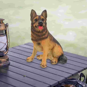 Trädgårdsdekorationer dekorera falska djurmodell valpfigurer konstgjorda prydnad harts hund livlig simulering