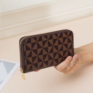 American Wallet Damen Lange Multi-Card-Slot Geldbörse Handtasche mit großer Kapazität Pu-Reißverschluss-Geldbörse Großhandel