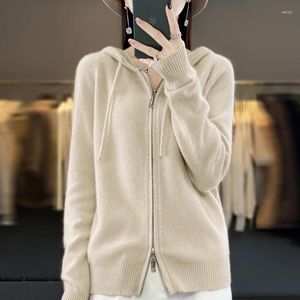 レディースニットコートセーターピュアウールの衣服