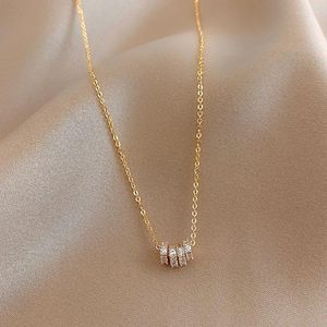 Pendant Necklaces Korea Fashion Jewelry Simple Round Necklace Elegant Sexy Women Clavicle Gift Wholesale