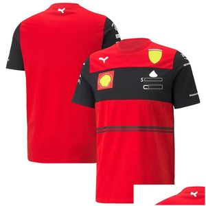 Klasyczne Ferrari F1 T-shirt odzież Forma 1 Fani Extreme Sports Oddychane odzież Najwyraźniej z krótkim rękawem Niestandardowa dostawa DH3JC