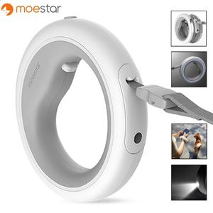 Coleiras para cães Trelas MOESTAR Retrátil Pet Leash Ring Flexível 3.0m Dog Traction Rope Pet Collar LED Night Light Versão de atualização 231110