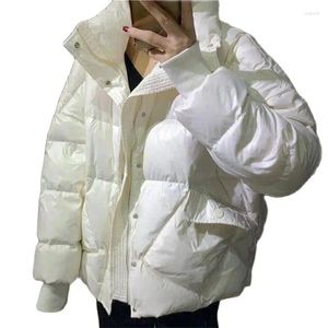 女性のトレンチコート短くパッド入りジャケット素敵な明るい韓国のゆるい綿の肥厚したパン服パーカー