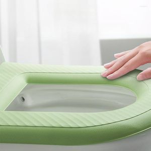 Toilet Seat Covers Waterpoof Cover Washable Bathroom Pad Cushion With Handle Mat Bidet Accessories