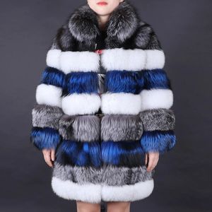 Women's Fur Faux MAOMAOKONG 100 real fur winter coat jacket ladies warm fashion natural stand collar long sleeve leather 231109