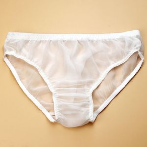 Kobiet majtek kobiet 100% jedwabna podstawowa bieliźnia Hipster bikini bielizna miękka bielizna l xl xxl seksowna przezroczysta bielizna damska g-string spodnie 230410