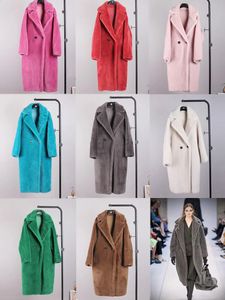 Women's Fur Faux Fur Teddy Bear Coat Max Korean Teddy Long Silhouette Sheep Sheared Lamb Fur Coat 231109