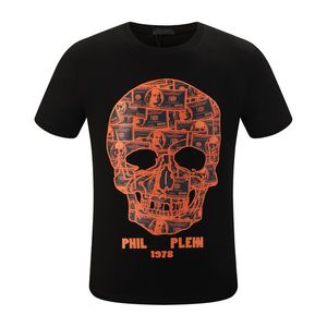 Hot Phillip Plain Plain Men's Camisetas Designer Printing PP Skull Diamond Diamond Camise