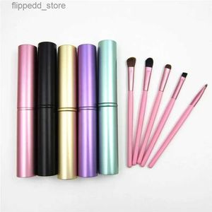 Pincéis de maquiagem HEALLOR 5PCS / Set Horse Hair Eyeshdow Pincel de maquiagem Eye Brow Brush Blending Concealer Brush Eyeliner Brush Lip Brush Cosmetics Too Q231110