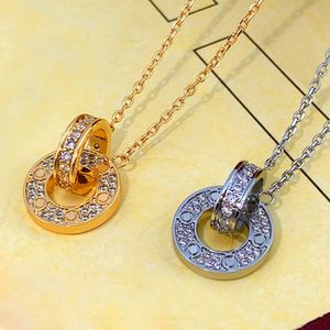 Stainless Steel Love Necklaces Pendants Fashion Choker Necklace Women Men Lover Neckalce Jewelry Gift With Bag With Box