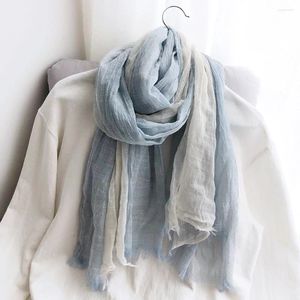 Ethnic Clothing Muslim Ladies Cotton And Linen Long Wrap Shawl Stole Voile Thin Warm Winter Candy Color Women Scarf Soft Saron