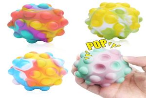 Novidade itens festa favor brinquedos sensoriais pacote para adultos crianças pop bolas de estresse 3d squeeze alívio do estresse brinquedo conjunto silicone5177201